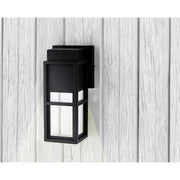 Melrose 10.25 in. 1-Light Sand Black LED Outdoor Wall Mount Lantern