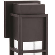Melrose 10.25 in. 1-Light Sand Black LED Outdoor Wall Mount Lantern