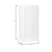 Shaker 18 in. W x 12 in. D x 36 in. H Assembled Wall Kitchen Cabinet in Satin White