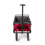 150 lbs. Capacity 12 cu. ft. Portable Folding Steel Wagon Fabric Outdoor Garden Cart in Red