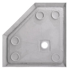 Cove 38 in. L x 38 in. W x 78 in. H 3-Piece Corner Drain Neo Angle Shower Stall Kit in Shale and Matte Black