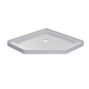 Cove 38 in. L x 38 in. W x 78 in. H 3-Piece Corner Drain Neo Angle Shower Stall Kit in Shale and Matte Black