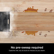 Steam Pickup 3-in-1 Corded Steam Mop for Hardwood, Tile, Stone and Laminate in Black with Storage Tray, Self Cleans