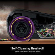 Steam Pickup 3-in-1 Corded Steam Mop for Hardwood, Tile, Stone and Laminate in Black with Storage Tray, Self Cleans