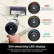 Detect Pro Bagless Cordless HEPA Stick Vacuum with QuadClean Multi-Surface Brushroll in Dark Grey