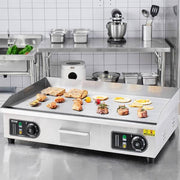 Commercial Electric Griddle, 4,400W Countertop Flat Top Grill, 28.74 x 15.75 x 0. 39 in .528.87 sq. in. Silver