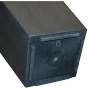 10 in. x 20 in. Slate Rubber Self-Watering Planter