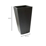 10 in. x 20 in. Slate Rubber Self-Watering Planter