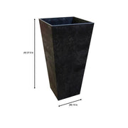 14 in. x 27.5 in. Slate Rubber Self Watering Planter
