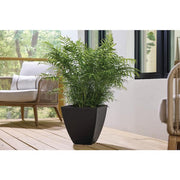 13 in. Tallulah Black Modern Recycled Materials Slate Square Planter (13 in. L x 13 in. W x 13 in. H)