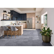 Smoke Slate 3 MIL x 12 in W x 12 in L Peel and Stick Water Resistant Vinyl Tile Flooring 30 sq ft