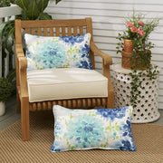 24 in. x 14 in. x 6 in. Gardenia Seaglass Rectangular Indoor/Outdoor Corded Lumbar Pillows (Set of 2)