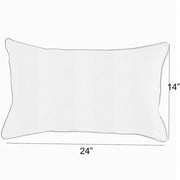 24 in. x 14 in. x 6 in. Gardenia Seaglass Rectangular Indoor/Outdoor Corded Lumbar Pillows (Set of 2)