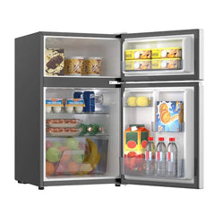 3.1 cu. ft. 2-Door Mini Refrigerator in Stainless Steel with Freezer, ENERGY STAR