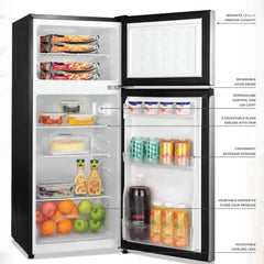 4.5 cu. ft. 2-Door Mini Refrigerator in Platinum Steel with Freezer