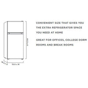 4.5 cu. ft. 2-Door Mini Refrigerator in Platinum Steel with Freezer