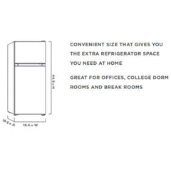 4.5 cu. ft. 2-Door Mini Refrigerator in Platinum Steel with Freezer
