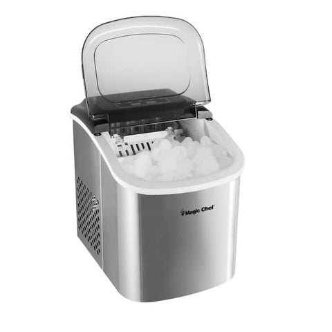 27 lbs. Bullet Ice Countertop Ice Maker in Stainless Steel