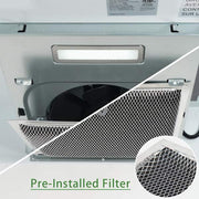 30-in Stainless Steel Under Cabinet Range Hood with Charcoal Filter