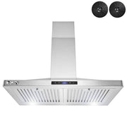 30 in. Convertible Kitchen Wall Mount Range Hood in Stainless Steel with LEDs, Touch Control and Carbon Filters