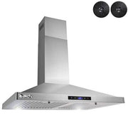 30 in. Convertible Kitchen Wall Mount Range Hood in Stainless Steel with LEDs, Touch Control and Carbon Filters