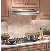 41000 Series 24 in. Ductless Under Cabinet Range Hood with Light in Stainless Steel