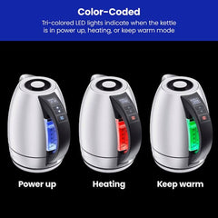 7.1-Cup Hot Water Electric Kettle Temperature Control Water Boiler with Keep Warm Automatic Shutoff Stainless