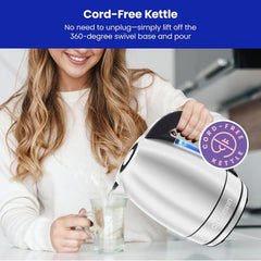 7.1-Cup Hot Water Electric Kettle Temperature Control Water Boiler with Keep Warm Automatic Shutoff Stainless