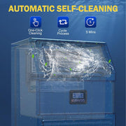 22.8 in. 350 LBS./24 H Half Size Cubes Built in/Freestanding Commercial Ice Maker With Self-Cleaning, Stainless Steel