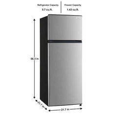 7.1 cu. ft. Top Freezer Refrigerator in Stainless Steel Look