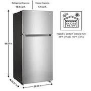 18 cu. ft. Top Freezer Refrigerator in Stainless Steel Look