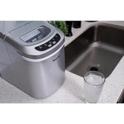 27 lbs. Portable Countertop Ice Maker in Stainless Steel