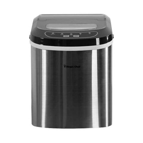 27 lbs. Portable Countertop Ice Maker in Stainless Steel