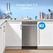 18 in. Built-in dishwasher in Stainless Steel with 6-Cycles, in Stainless Steel Tub, Heated Dry, ENERGY STAR, 52 dBA