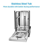18 in. Built-in dishwasher in Stainless Steel with 6-Cycles, in Stainless Steel Tub, Heated Dry, ENERGY STAR, 52 dBA