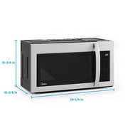 1.9 cu. ft. 29.8 in. Over-The-Range Microwave with 1-Touch Sensor Cooking, 2-speed Fan, 300 CFM in Stainless Steel