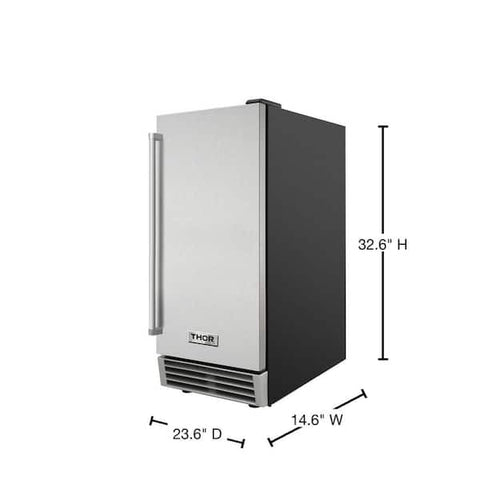 15 in. 50 lbs. Built-in Ice Maker in Stainless Steel