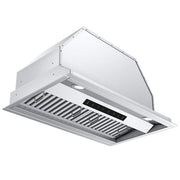 36in. 900 CFM Convertible Insert Range Hood Stainless Steel with Baffle Filters, Removeble LED and Gesture Control