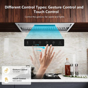 36in. 900 CFM Convertible Insert Range Hood Stainless Steel with Baffle Filters, Removeble LED and Gesture Control