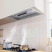 36in. 900 CFM Convertible Insert Range Hood Stainless Steel with Baffle Filters, Removeble LED and Gesture Control