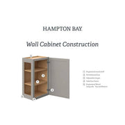 Courtland 30 in. W x 12 in. D x 36 in. H Assembled Shaker Wall Kitchen Cabinet in Sterling Gray