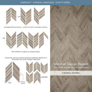 Chevron Sterling Oak 22 MIL x 12 in. W x 28 in. L Click Lock Waterproof Luxury Vinyl Plank Flooring (18.9 sq. ft./Case)