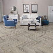Chevron Sterling Oak 22 MIL x 12 in. W x 28 in. L Click Lock Waterproof Luxury Vinyl Plank Flooring (18.9 sq. ft./Case)