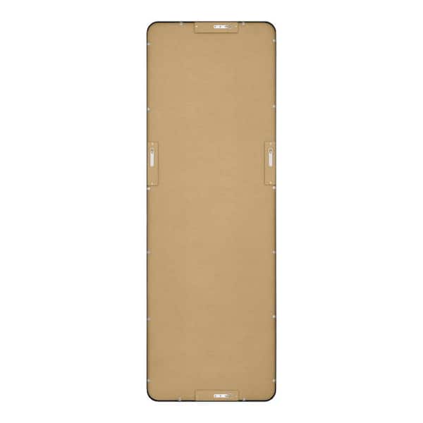 Oversized Modern Rectangular Black Framed Full-Length Mirror with Rounded Corners - Thumbnail 4