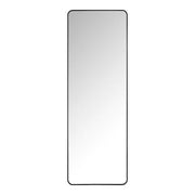 Oversized Modern Rectangular Black Framed Full-Length Mirror with Rounded Corners (24 in. W x 70 in. H)