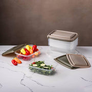 Food Storage Containers in Terra (24-Piece), 12 Lids and 12 Containers, Polypropylene (PP)