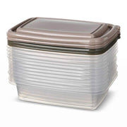 Food Storage Containers in Terra (24-Piece), 12 Lids and 12 Containers, Polypropylene (PP)