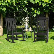 Chillrest Black Plastic HDPE Outdoor Rocking Chair