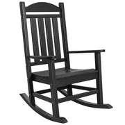 Chillrest Black Plastic HDPE Outdoor Rocking Chair