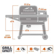 Ironwood Wi-Fi Pellet Grill and Smoker in Black with Cover